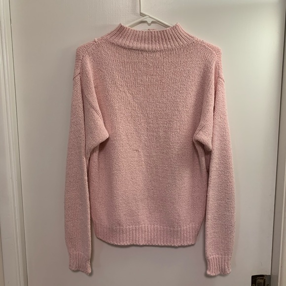 Tracey Allyn Mockneck Sweater Pink Medium - Picture 6 of 8